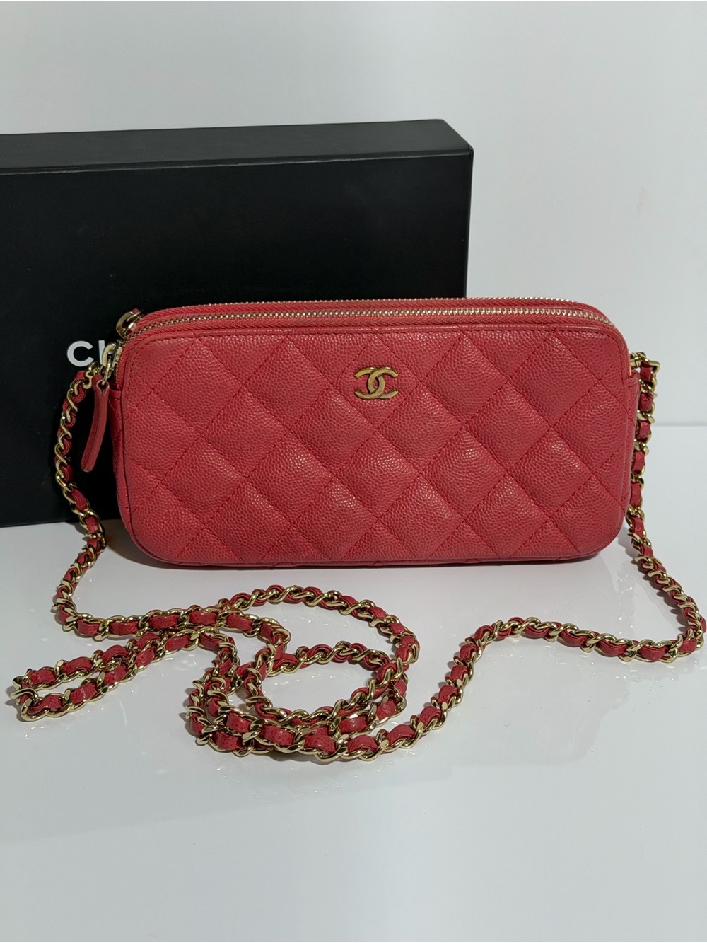 Chanel Quilted Leather Camera Crossbody Bag